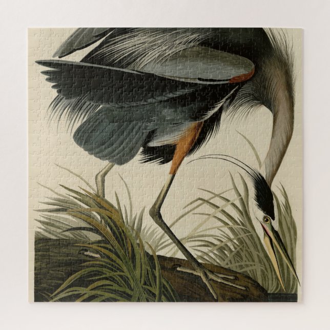 Great Blue Heron from Audubon's Birds of America Jigsaw Puzzle (Vertical)