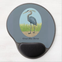 Great Blue Heron Gel Mouse Pad