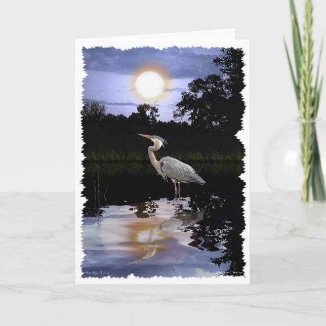 GREAT BLUE HERON Greeting Cards & Note Cards (Front)