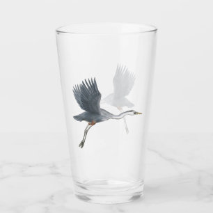 Great Blue Heron in Flight Glass