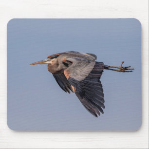 Great Blue Heron in flight Mouse Mat