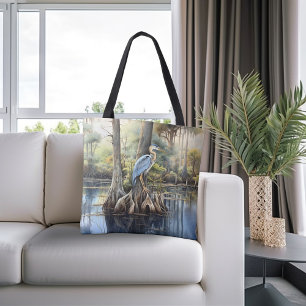 Great Blue Heron In The Glades, Tote Bag