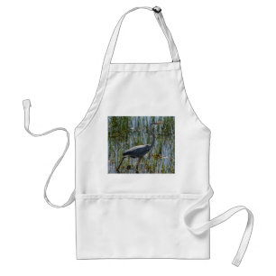 Great Blue Heron in Wetlands Photo Wildlife Standard Apron