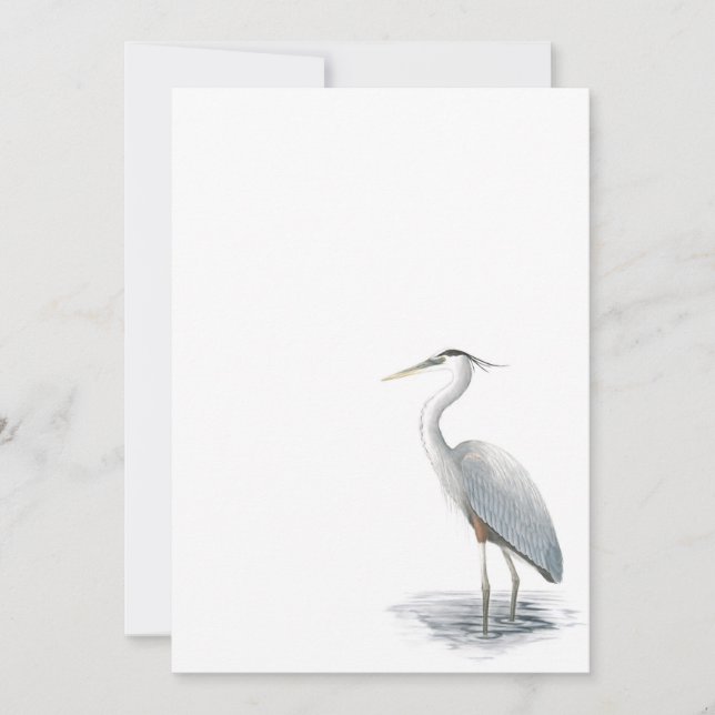 Great Blue Heron Invitation (Front)