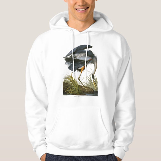 Great Blue Heron, John James Audubon Hoodie (Front)