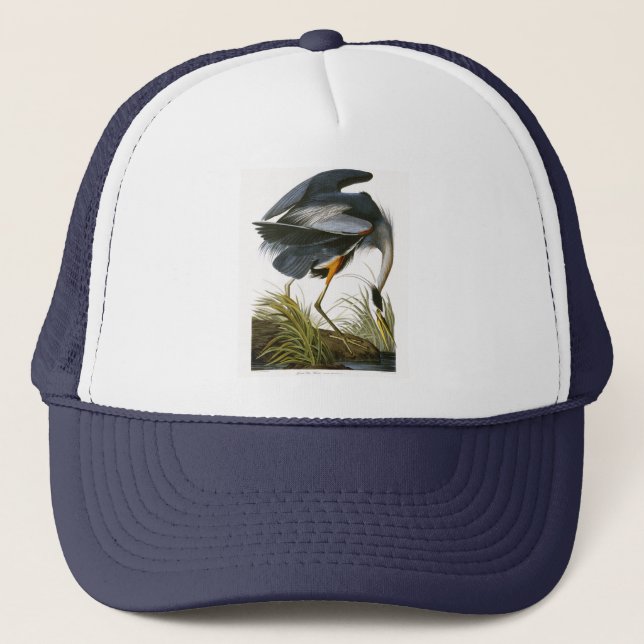 Great Blue Heron, John James Audubon Trucker Hat (Front)