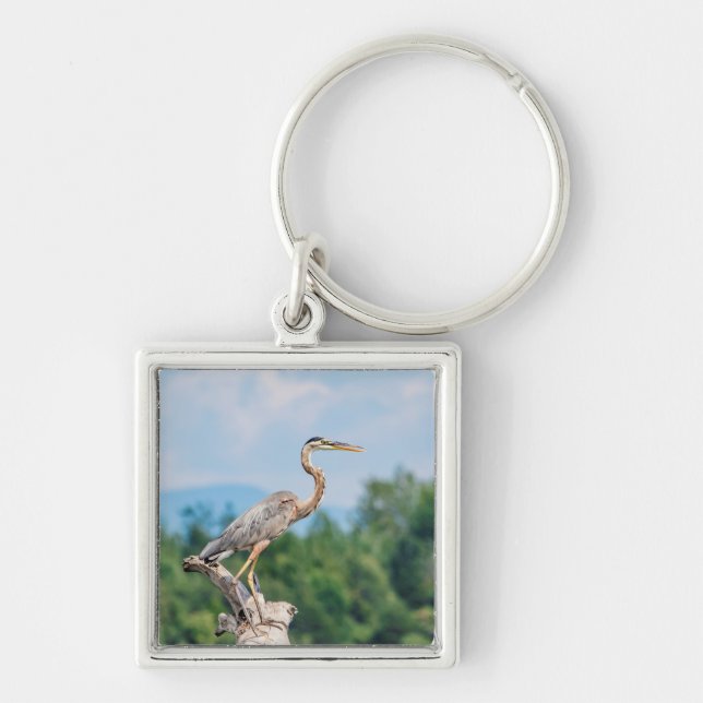 Great Blue Heron Key Ring (Front)