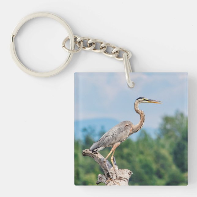 Great Blue Heron Key Ring (Front)