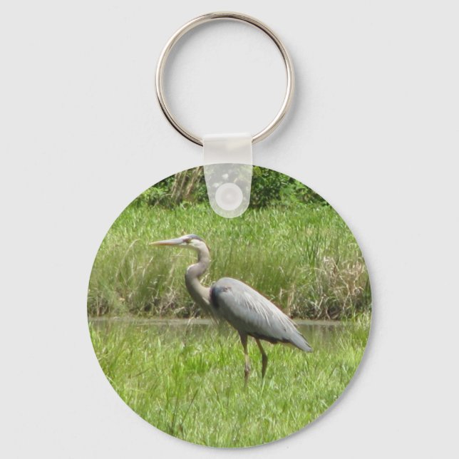 Great Blue Heron Key Ring (Front)