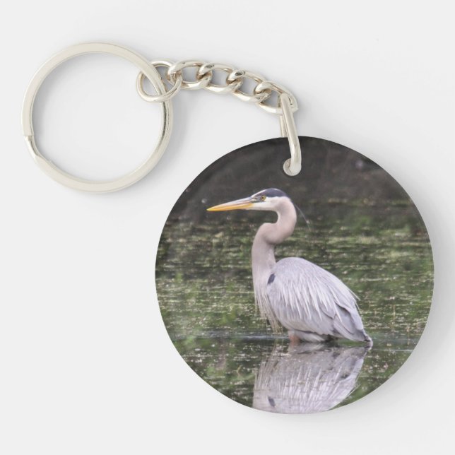 Great Blue Heron Key Ring (Front)