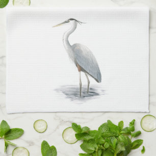 Great Blue Heron Kitchen Towel