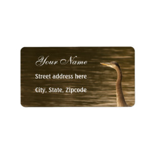 Great Blue Heron Label