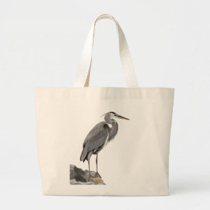 Great Blue Heron Large Tote Bag