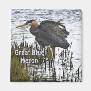 GREAT BLUE HERON Magnet Gifts