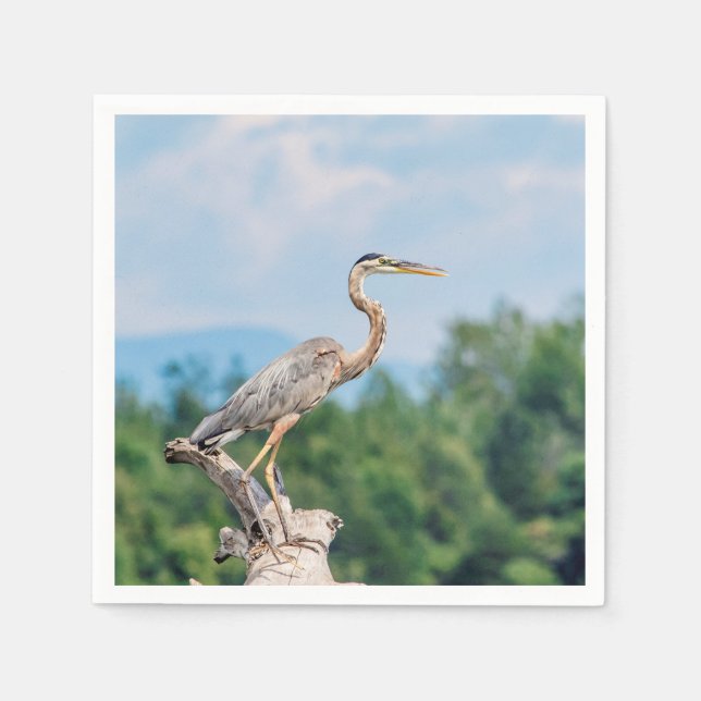 Great Blue Heron Napkin (Front)