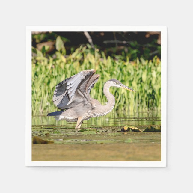 Great Blue Heron Napkin (Front)