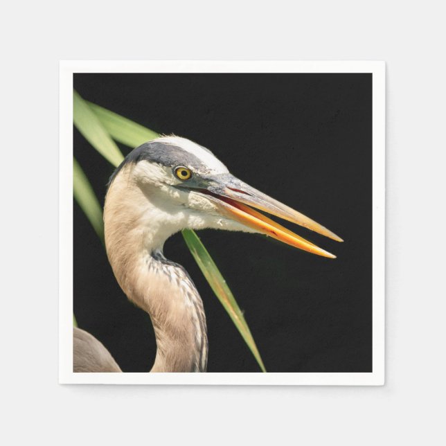 Great Blue Heron Napkin (Front)