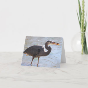 Great Blue Heron Notecard - Blank Inside