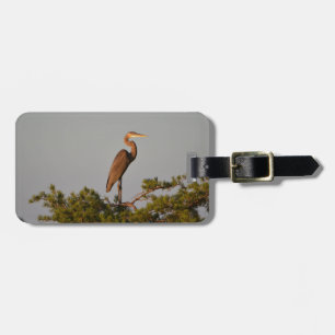 Great Blue Heron On Tree Top Luggage Tag