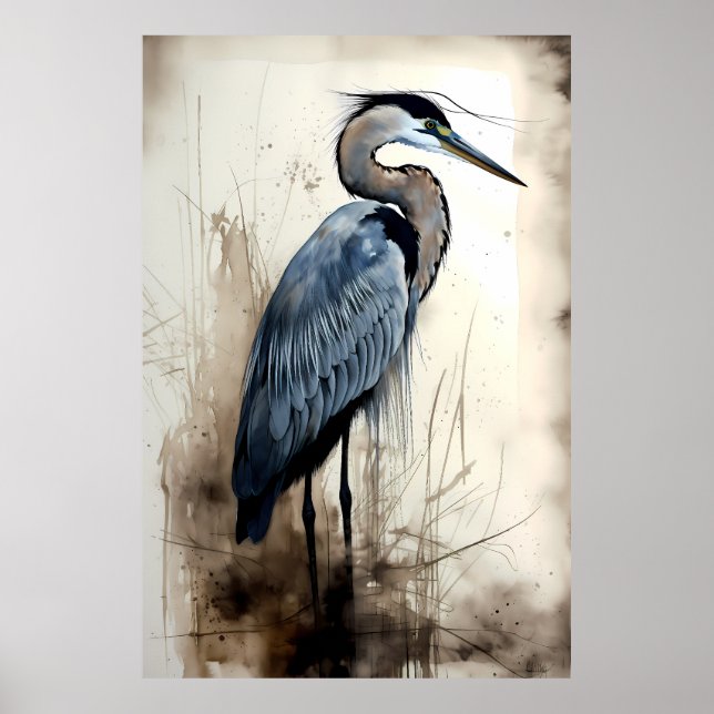 Great Blue Heron Poster (Front)