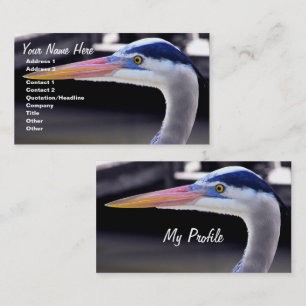 Great Blue Heron Profile Business Card