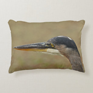 Great Blue Heron Profile Decorative Cushion