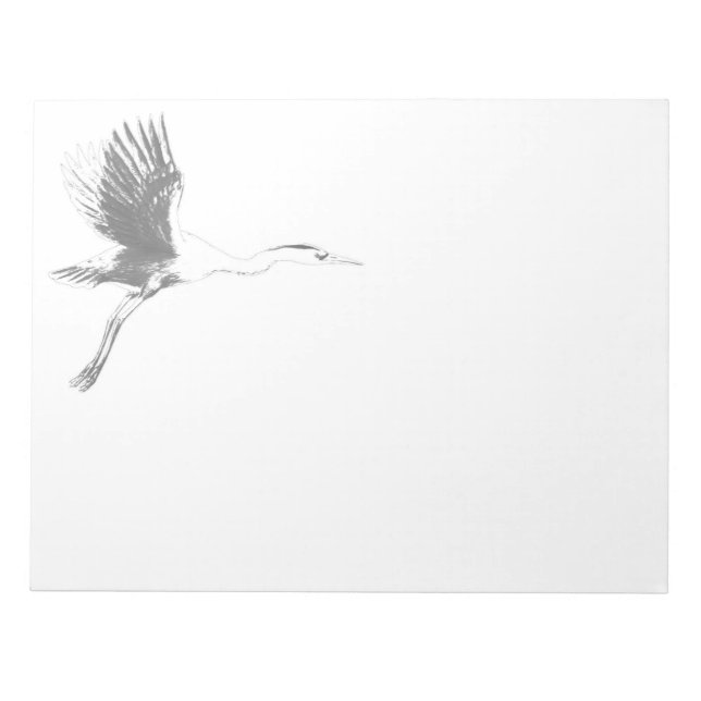Great Blue Heron Sketch Notepad (Front)