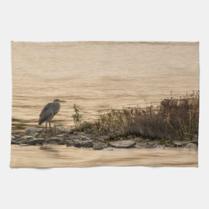 Great Blue Heron Tea Towel