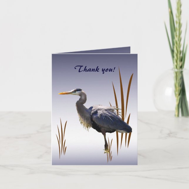 Great Blue Heron Thank You Card (Front)