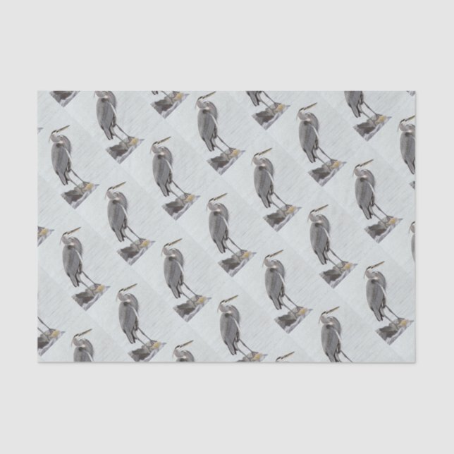 Great Blue Heron Tissue Paper (Front)