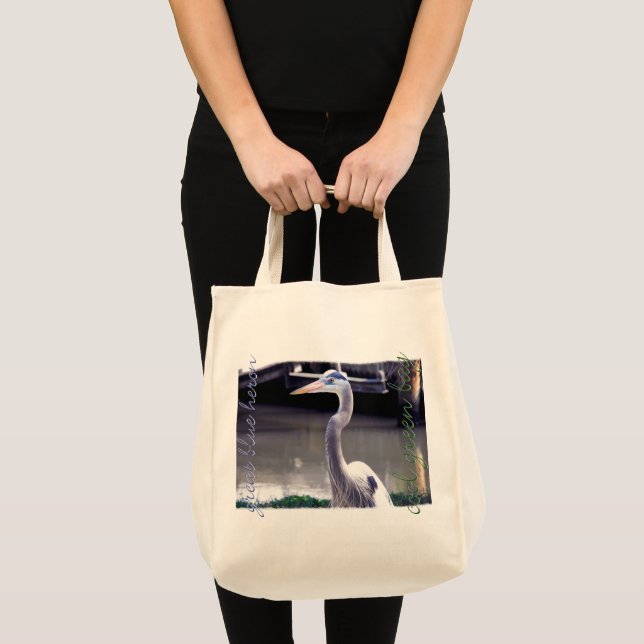 Great Blue Heron Tote Bag (Front (Product))