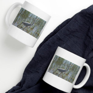Great Blue Heron Wading Wildlife Nature Photo Coffee Mug
