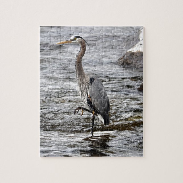 Great Blue Heron Wildlife Birdlover Photo Jigsaw Puzzle (Vertical)