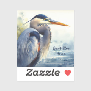 Great Blue Heron Wildlife Wetlands Bird Art Nature