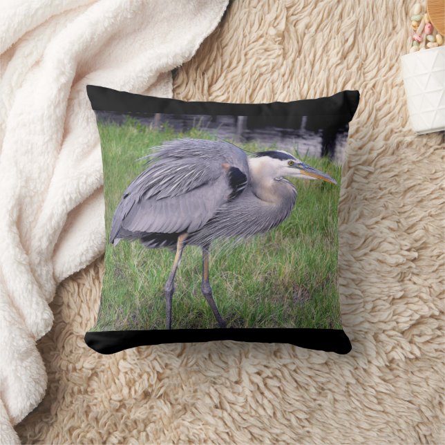 Great Blue Heron's Territory Cushion (Blanket)