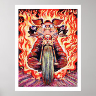 Great Boars Afire Poster