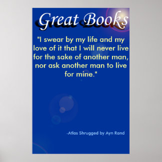 great books, "I swear by my life and my l... Poster