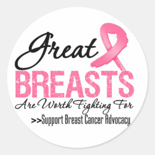 GREAT Breasts Are WORTH Fighting For (G2) Classic Round Sticker