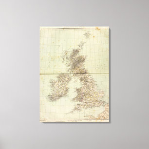 Great Britain Atlas Map Canvas Print