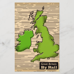 Great Britain By Rail travel poster Stationery