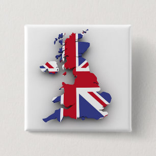 Great Britain country 15 Cm Square Badge