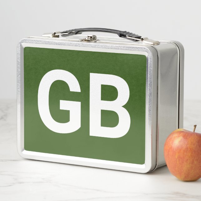 Great Britain Euro/ Green Metal Lunch Box (In Situ)