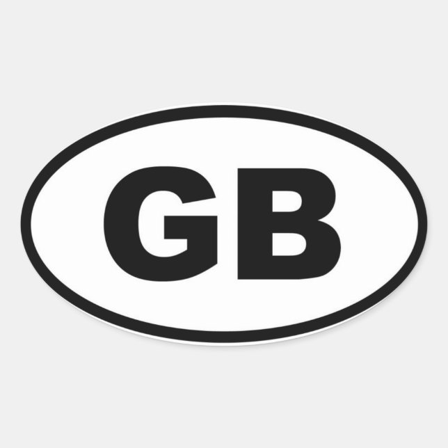 Great Britain - European Oval Sticker (Front)