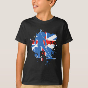 Great Britain Flag Biathlonist - British Biathlon T-Shirt