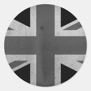Great Britain Flag BW Classic Round Sticker