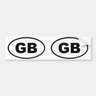 Great Britain GB European oval Bumper Sticker