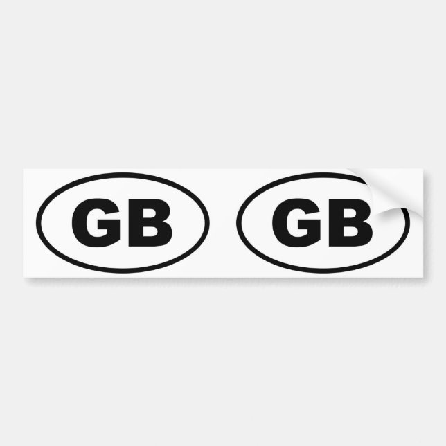Great Britain GB European oval Bumper Sticker (Front)