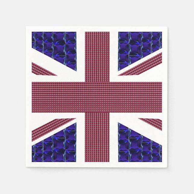 Great Britain Independence Day, England Flag Napkin (Front)