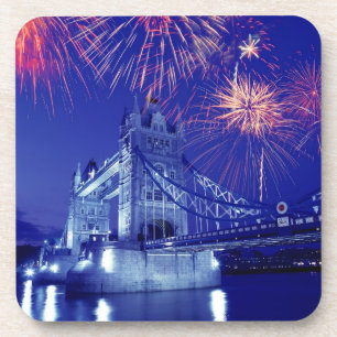 Great Britain, London. Fireworks over the Tower Coaster