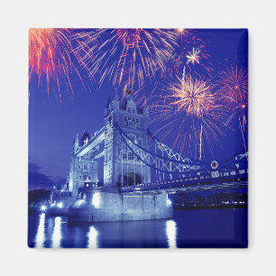 Great Britain, London. Fireworks over the Tower Magnet